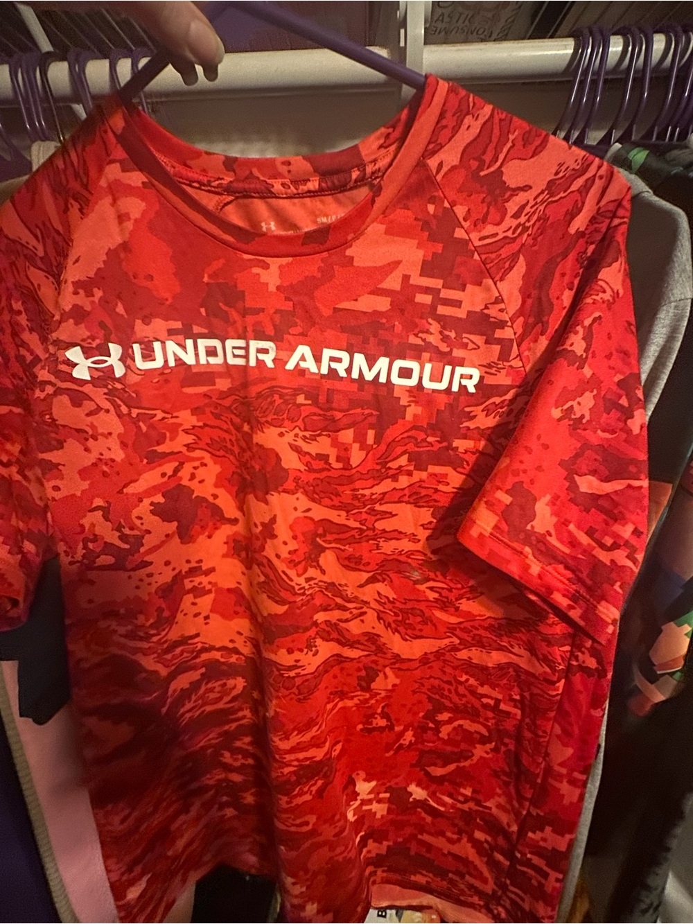 Under Armour Red Camo Training Tee